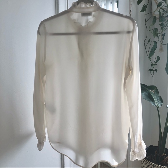 Sandro silk shirt with ruffle collar - Picture 5 of 9